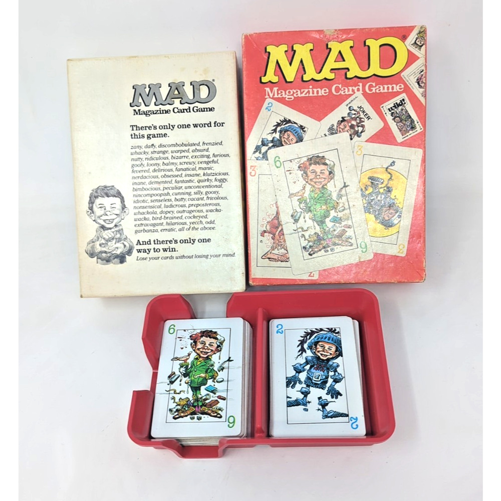 Vintage 1979 MAD Magazine Card Game Parker Brothers 2-6 Players NEAR COMPLETE